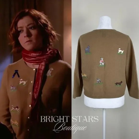 Extremely Rare Vintage Dog Cardigan Brown ASO Willow Buffy the Vampire Slayer - Picture 4 of 16
